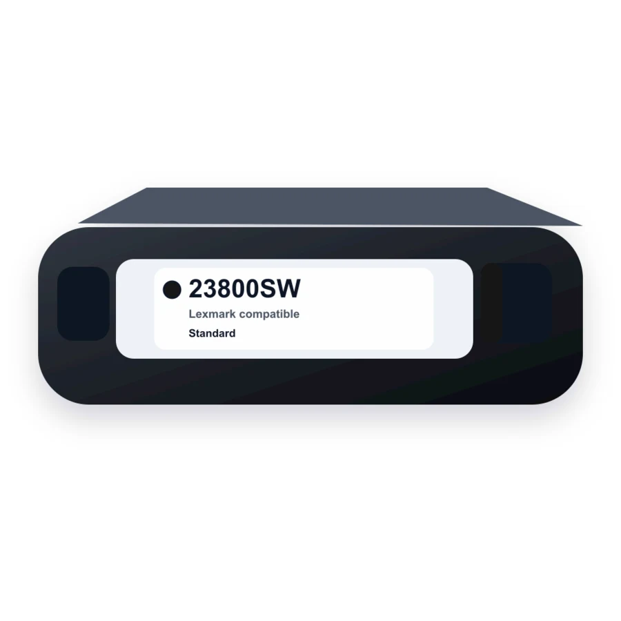 Replacement Lexmark 23800SW Toner Cartridge - Black compatible toner