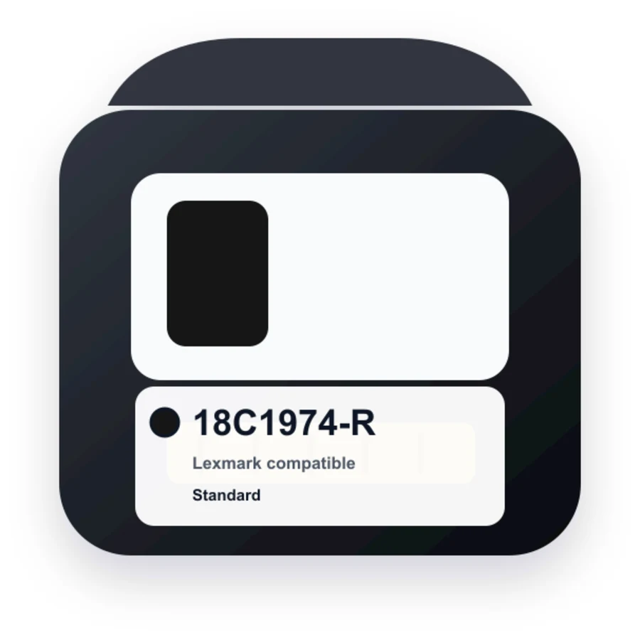Replacement Lexmark 4 Ink Cartridge Black - 18C1974 compatible ink