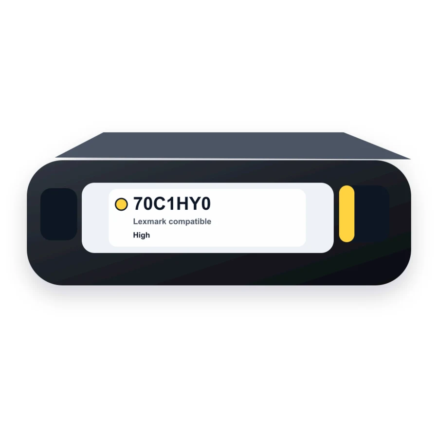Replacement Lexmark 701HY Toner Cartridge - 70C1HY0 Yellow - High Yield compatible toner