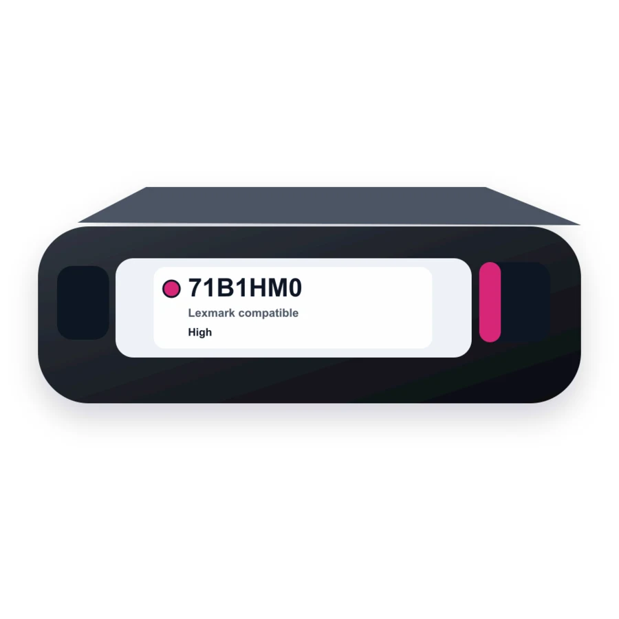 Replacement Lexmark 71B1HM0 Toner Cartridge - Magenta - High Yield compatible toner