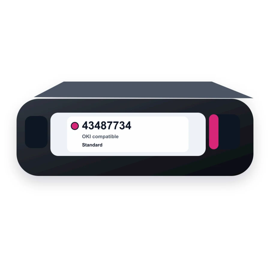 Okidata 43487734 Toner Cartridge - Magenta compatible toner