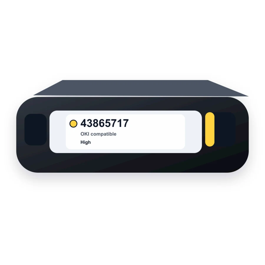 Replacement Oki C6150 Toner Cartridge - Okidata 43865717 Yellow - High Yield compatible toner