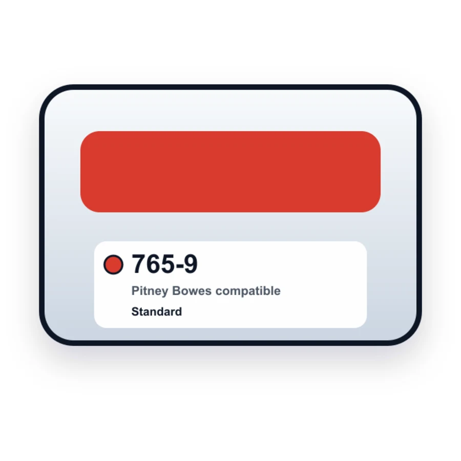 Replacement Pitney Bowes 765-9 Ink Cartridge Fluorescent Red - High Yield compatible ink