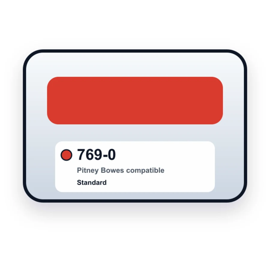 Replacement Pitney Bowes 769-0 Ink Cartridge Fluorescent Red compatible ink