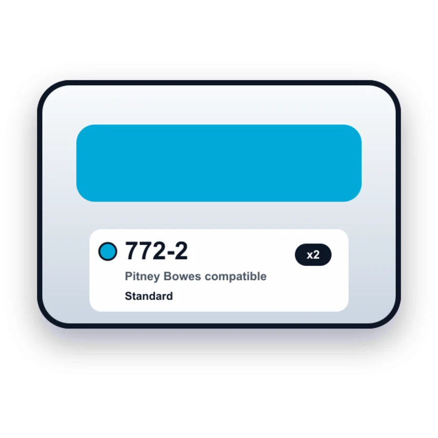 Replacement Pitney Bowes 772-2 Black Ink Cartridge 2-Pack - High Yield compatible ink