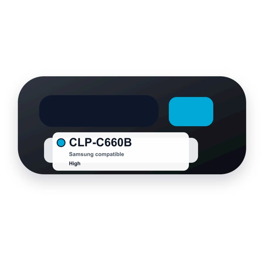 Samsung Clp C660B Cyan compatible toner
