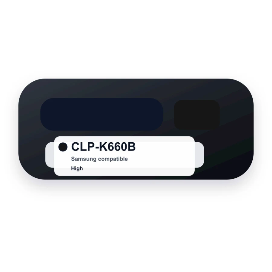 Samsung Clp K660B Black compatible toner
