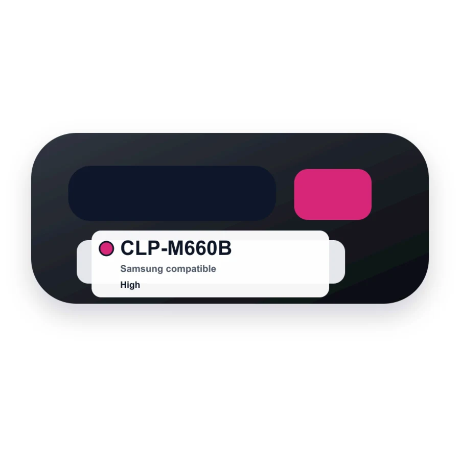 Samsung Clp M660B Magenta compatible toner