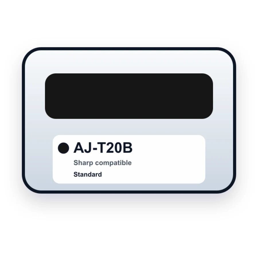 Sharp Black AJ-T20B Ink Cartridge compatible ink