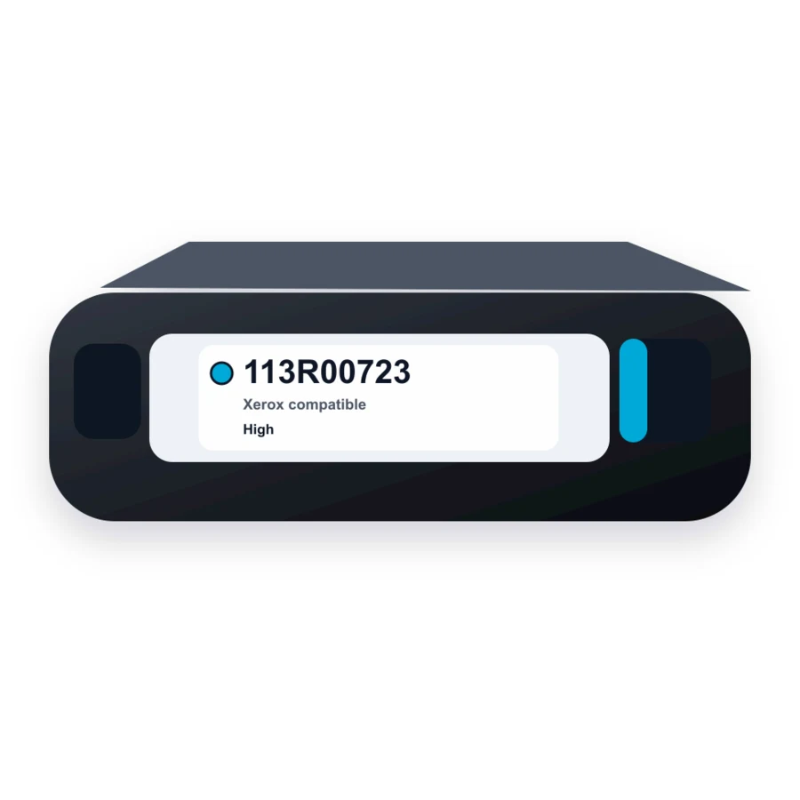 Replacement Xerox 113R00723 Toner Cartridge - 113R723 Cyan - High Yield compatible toner